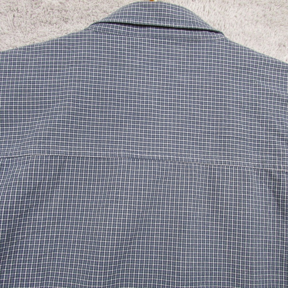Arizona Jean Company Shirt Mens Large Blue Check Long Sleeve Button Front Casual - Picture 3 of 8